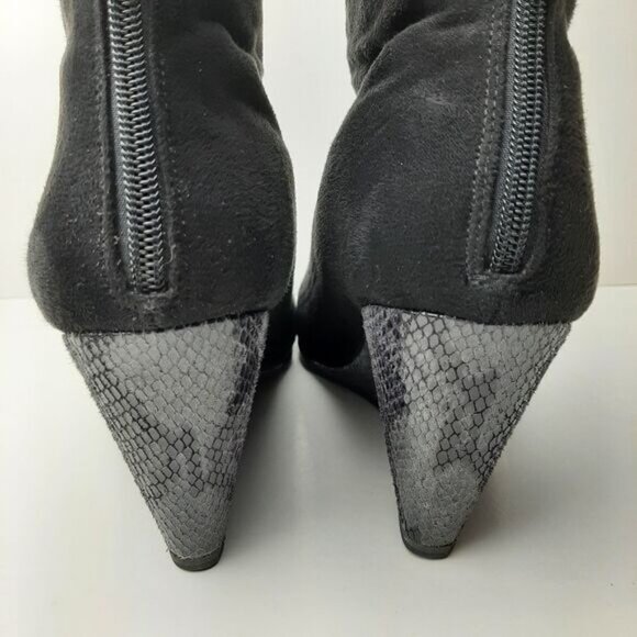 IMPO Tabitha Wedge Ankle Boot Bootie Faux Suede Black Sz 9.5 - Picture 5 of 14